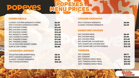 popeyes with prices